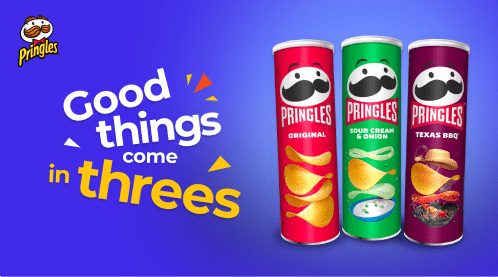 Pringles flavours in vibrant packaging